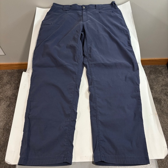 Duluth Trading Pants Mens XLx34 Blue Flex Dry On The Fly Stretch Utility Work - Picture 1 of 10